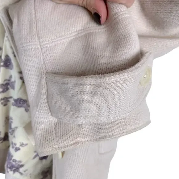 Free People Vintage Y2K Jacket Cropped Shacket Coat Cottage Granny Boho Small 4 - Picture 4 of 12